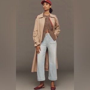 Anthropologie Maeve Colette Crop High Rise Wide Leg Jeans